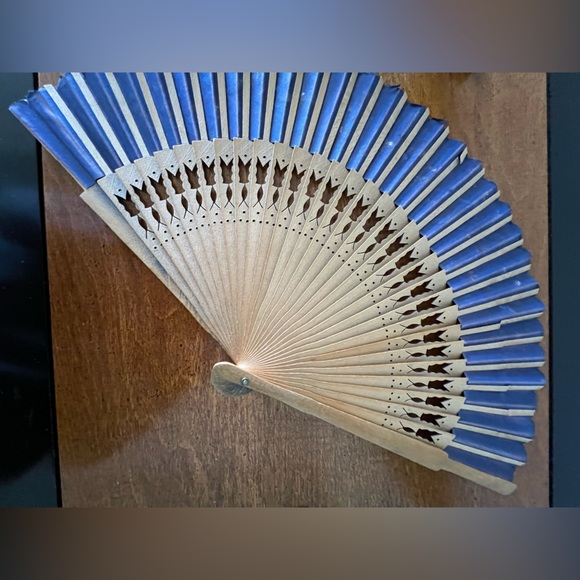 🪭Five 1970s Handheld Fans | WAYANG KULIT | Japanese/Taiwanese/Oriental Vintage - Picture 9 of 17